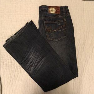 Franky Max Bootcut Whiskered Dark Rinse Jeans